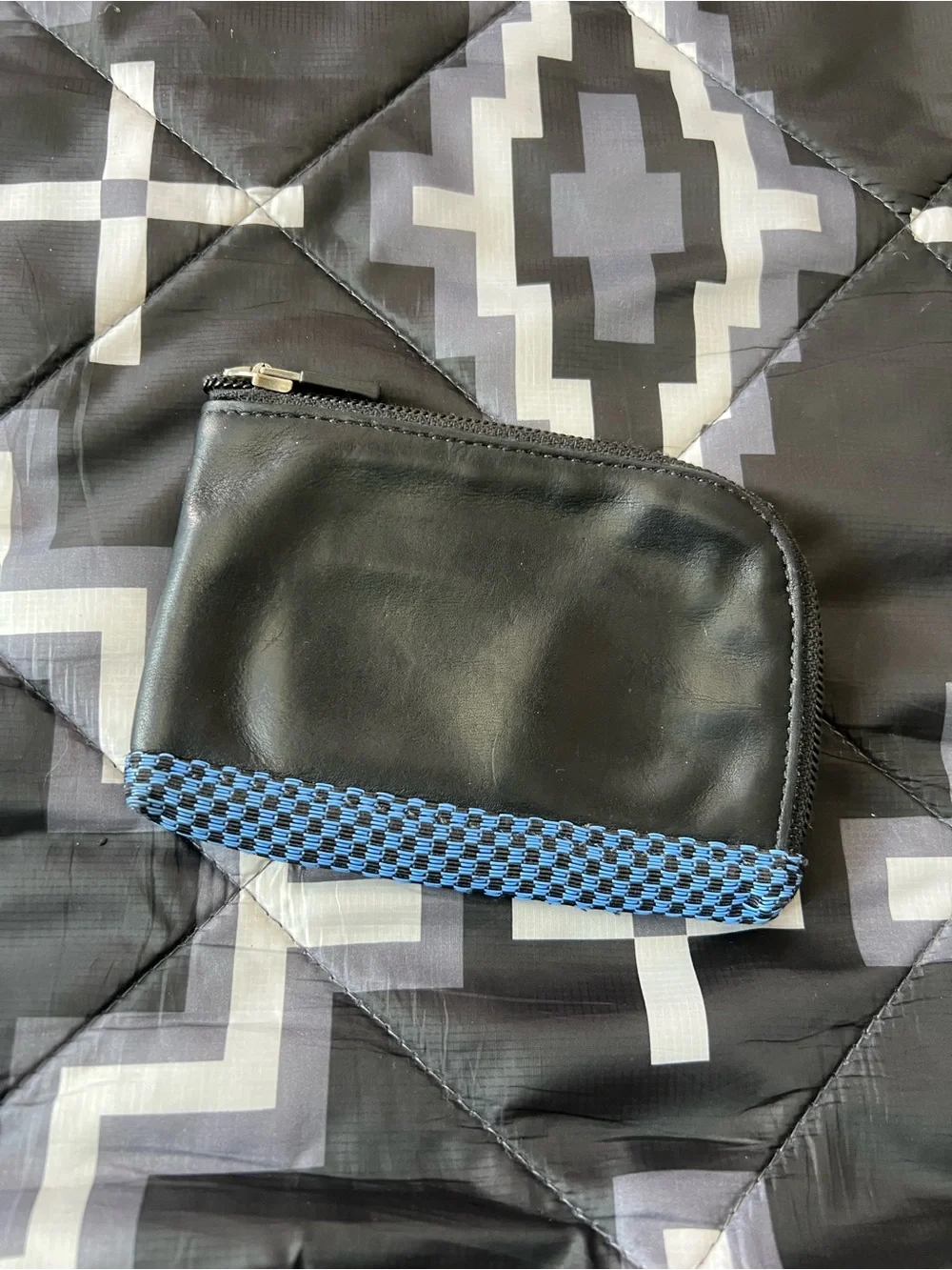 Waterfield Black Zippered Key & Card Holder - Men's Compact Organizer